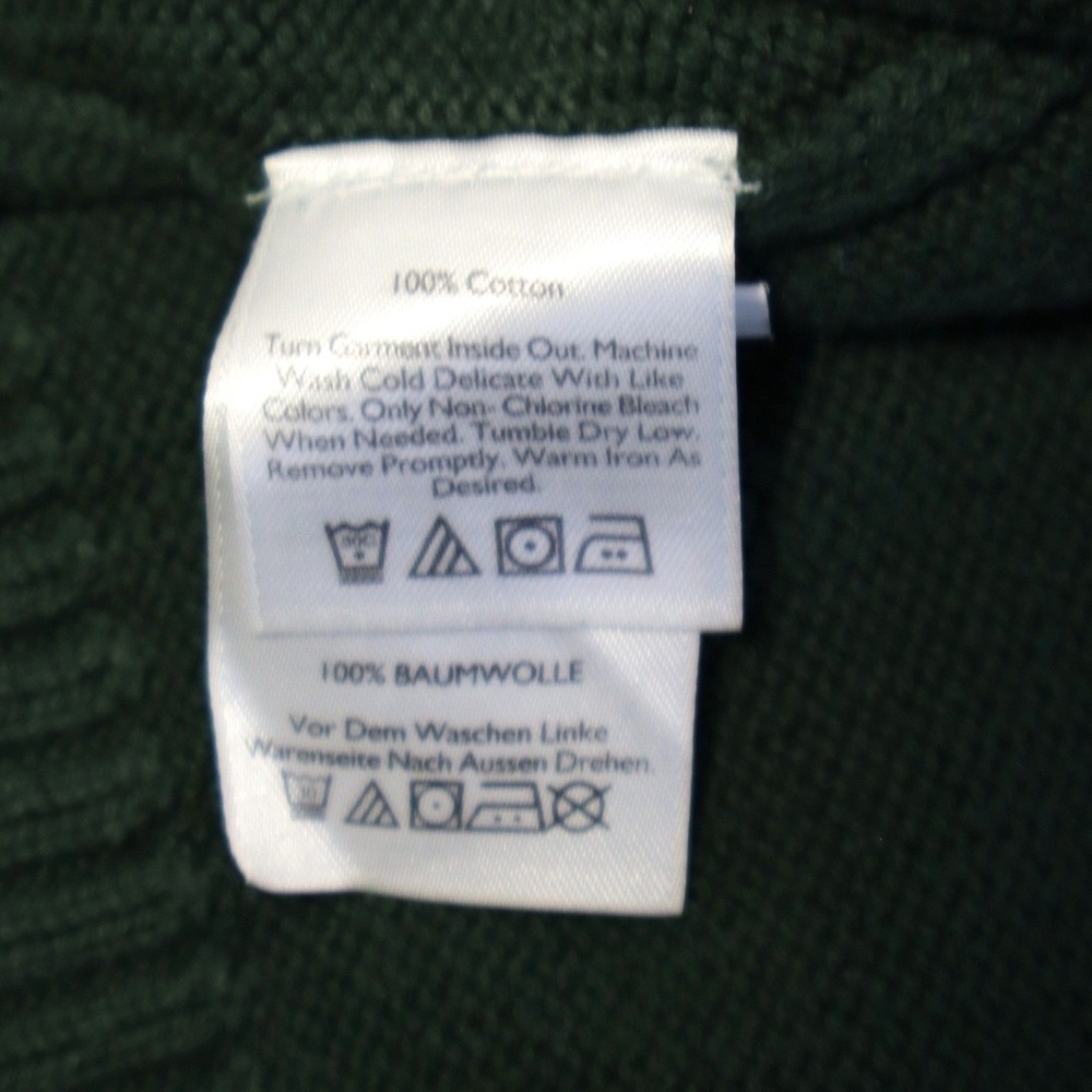 Eddie Bauer Mens XL Forest Green‎ Cotton Crew Neck Knit Sweater Solid Classic - Picture 8 of 8